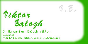 viktor balogh business card